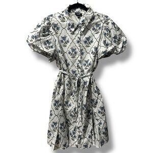 msk short sleeve floral shirt dress MSK Women's Pintuck Split Neck Midi Shirt Dress